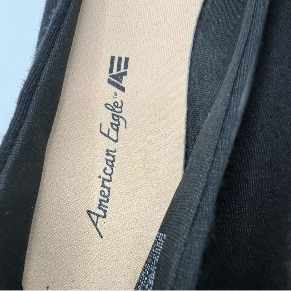 American Eagle Black Ballerina Flats Size 8 Pleated Detailing Round Toe Shape - Picture 8 of 10